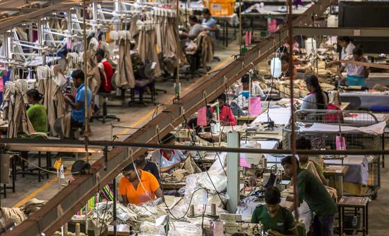 A garment factory in Colombo, Sri Lanka.